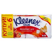 Бумага туалетная Kleenex Cottonele аромат сочной клубн 8шт - Фото