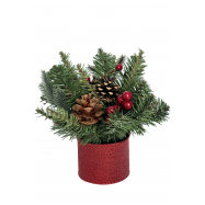 Композиція Tarrington House з хвої у горщику 30см - Фото