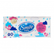 Салфетки детские Smile Baby влажные с рис молочком 56шт/уп - Фото