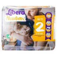 Подгузники Libero Newborn дышащие 2 размер 3-6кг 36шт - Фото