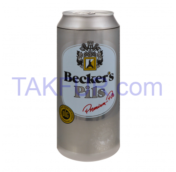 Пиво Becker`s Pils светлое фильтрованное пастериз 4.9% 0.5л - Фото