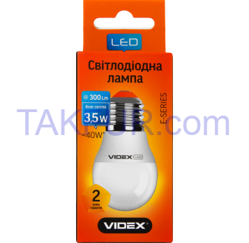 VIDEX LED ЛАМПА G45E 3.5W E27 : K4100 - Фото