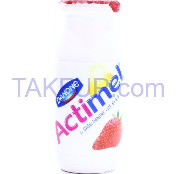 Продукт кисломолочний Actimel полуниця 1,5% 100г - Фото