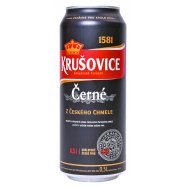 Пиво Krušovice Černé темное пастеризованное 3,8% 0,5л - Фото