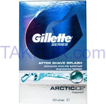 Лосьон после бритья Gillette Series Arctic Ice Бодрящ 100мл - Фото