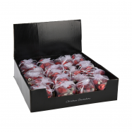 Прикраси новорічні ялинкові 12 штук червоний колір - Фото