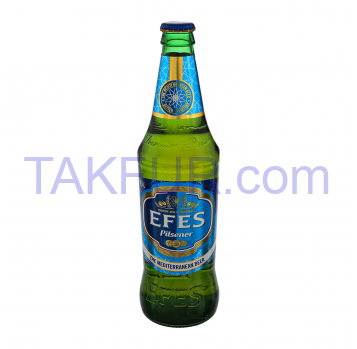 Пиво Efes Pilsener светлое фильтрованное 4.5% 0.5л - Фото