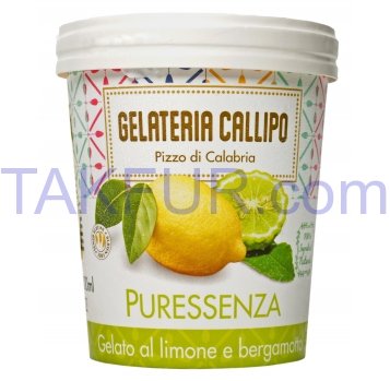 Мороженое Gelateria Callipo с сок лимон и бергамот 16,9%300г - Фото