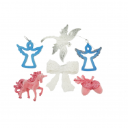 Новогоднее украшение подвес бархат, пластик, в ассортименте - Фото