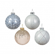 Куля Frozen скло в асортименті 8см - Фото