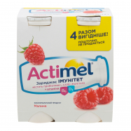 Продукт кисломолочный Actimel Малина 1.5% 4*100г/уп