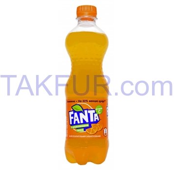 Напиток Fanta с апельсиновым соком сильногазированый 500мл - Фото