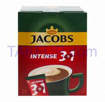 Напиток кофейный Jacobs Intense 3в1 растворимый 24*12г/уп - Фото