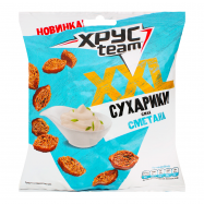 Сухарики ХрусTeam Сметана хрустящие 150г - Фото