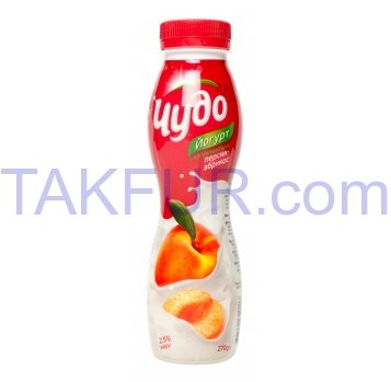 Йогурт Чудо персик-абрикос питьевой 2,5% 270г - Фото