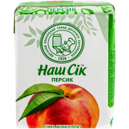 Сок Наш Сік Персик с мякотью 0.2л - Фото