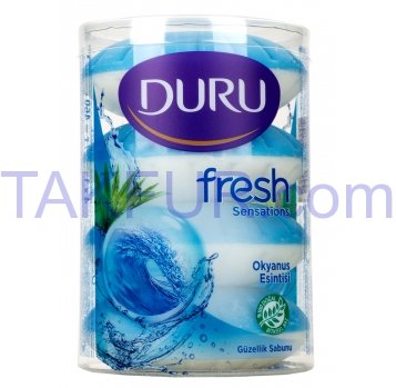 Мыло туалетное Duru Fresh Sensat Океанск бриз 115г*4шт 460г - Фото