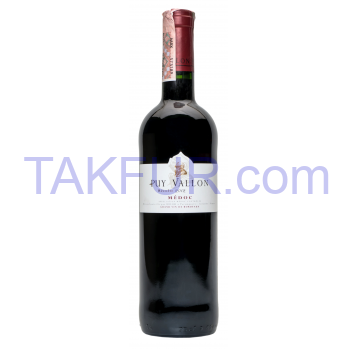 Вино Puy Vallon Medoc AOC виноградное стол/сх/к 12,5% 0,75л - Фото