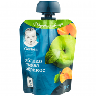 Пюре Gerber Яблоко, тыква, абрикос для детей 90г - Фото