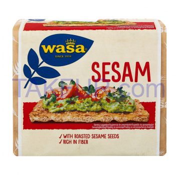 Хлебцы Wasa Sesam с кунжутом 200г - Фото