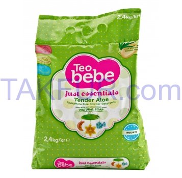 Порошок для стирки Teo Bebe Aloe Vera и мыло д/дет/вещ 2,4кг - Фото
