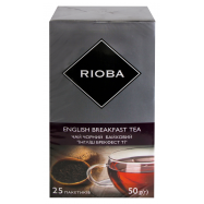 Чай Rioba English breakfast черный байховый 25*2г/уп - Фото