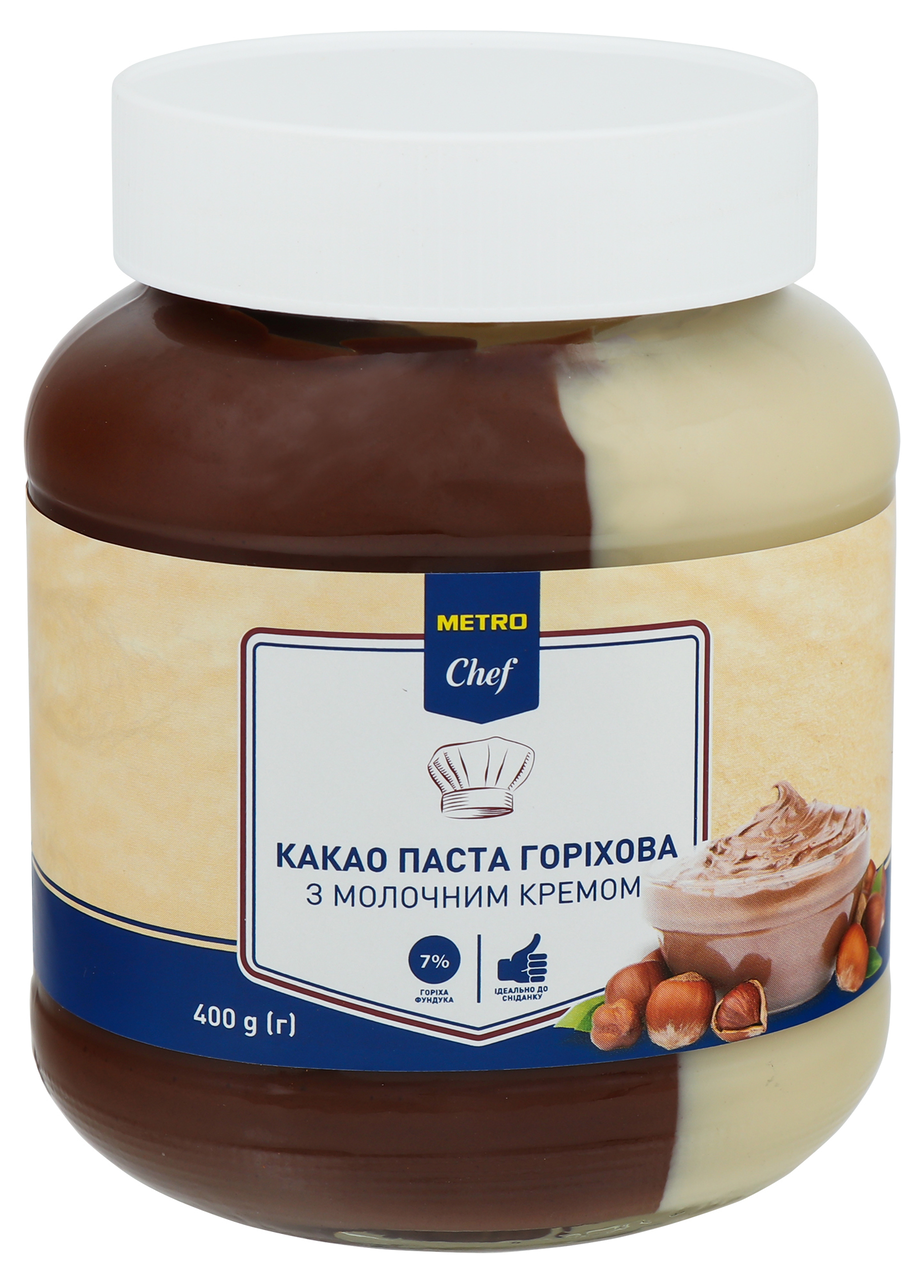 Какао паста Метро Шеф ореховая с молочным кремом 400г купить онлайн с ...