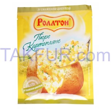 Пюре картофельное Роллтон с жареным луком пакет 37г - Фото