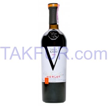 Вино Villa Krim Merlot сухое красное 9,5-14% 0,75л - Фото