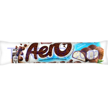 Шоколад Nestle Aero порист молочный и белый вкус кокоса 30г - Фото