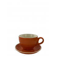 RIOBA ЧАШКА З/БЛЮДЦЕМ 220МЛ : ОРАНЖ - Фото