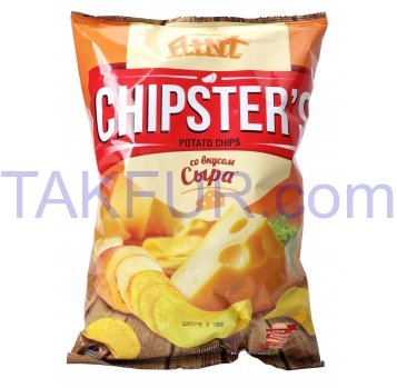 Чипсы Flint Chipster`s со вкусом сыра картофельные 130г - Фото