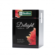 Чай  QUALITEA DELIGHT черн  с лепестк роз  и фруктами 100 г - Фото