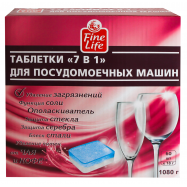 Таблетки для посудомоечных машин Fine Life 7в1 60*18г/уп - Фото