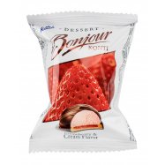 Десерт Konti Bonjour вкус клубники со сливками 29г - Фото