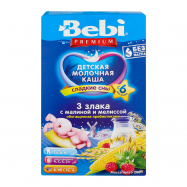 Каша Bebi Premium 3 зл с малиной и мелиссой мол от 6мес 200г - Фото