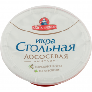 Икра лососевая Стольная Имитированная рыбная продукция 110г - Фото