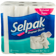 Бумага туалетная Selpak Super Soft трехслой тисн белая 32шт - Фото