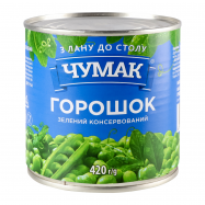 Горошек Чумак зеленый 420г - Фото