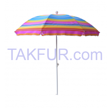 Зонт пляжный Aro полосы красный 2м - Фото
