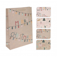 Пакет подарунковий новорічний 250X85X345 мм - Фото