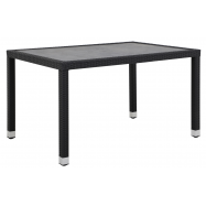 MPRO СТІЛ РОТАНГ BARBADOS 130Х90СМ ЧОРНИЙ - Фото