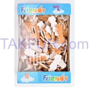 Печенье Friendy Мини-Мишутка с молоч глазурью сдобное 0,9кг - Фото
