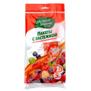 Пакеты Мелочи Жизни с застежкой для хран замораж прод 1л 5шт - Фото