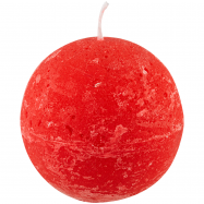 СВІЧКА Р ШАР 8 СМ : ЧЕРВОНИЙ - Фото
