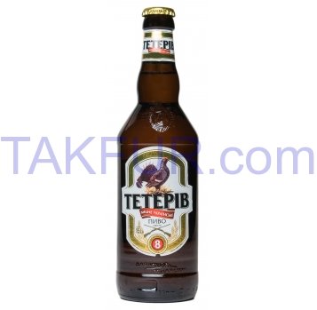 Пиво Перша приватна броварня Тетерев светл фильтров 8% 0,9л - Фото