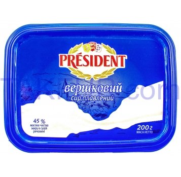 Сыр President Сливочный плавленый 45% 200г - Фото