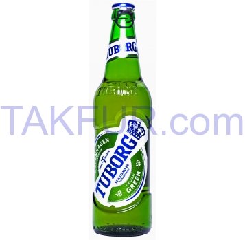 Пиво Tuborg Green светлое пастеризованное 4.6% 0.5л - Фото