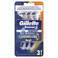 Бритва Gillette Sensor 3 Comfort одноразовая 3шт - Фото