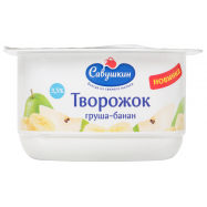 Творожок Савушкин Груша-банан 3,5% 120г - Фото